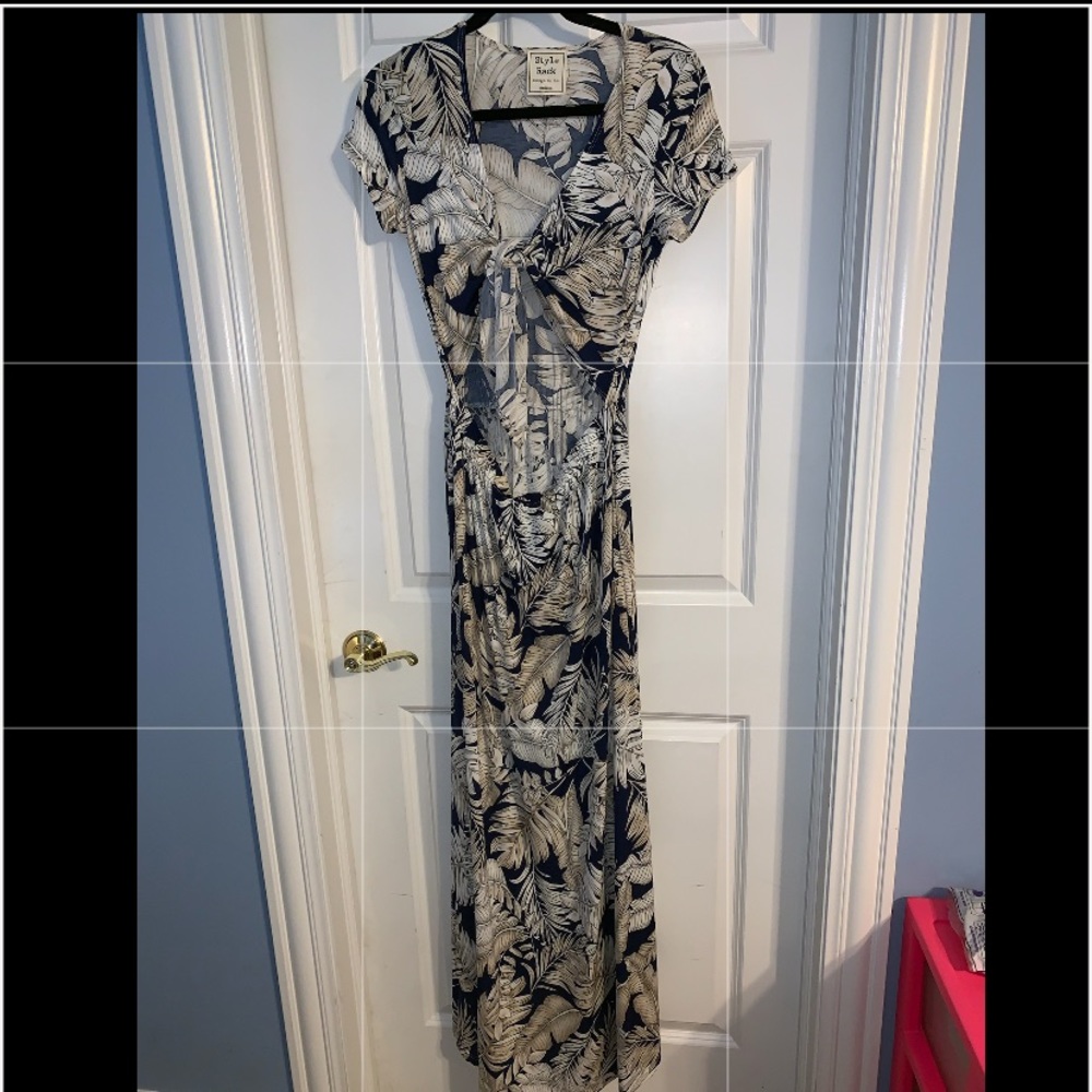 Brand new, never worn, navy blue and white maxi!
